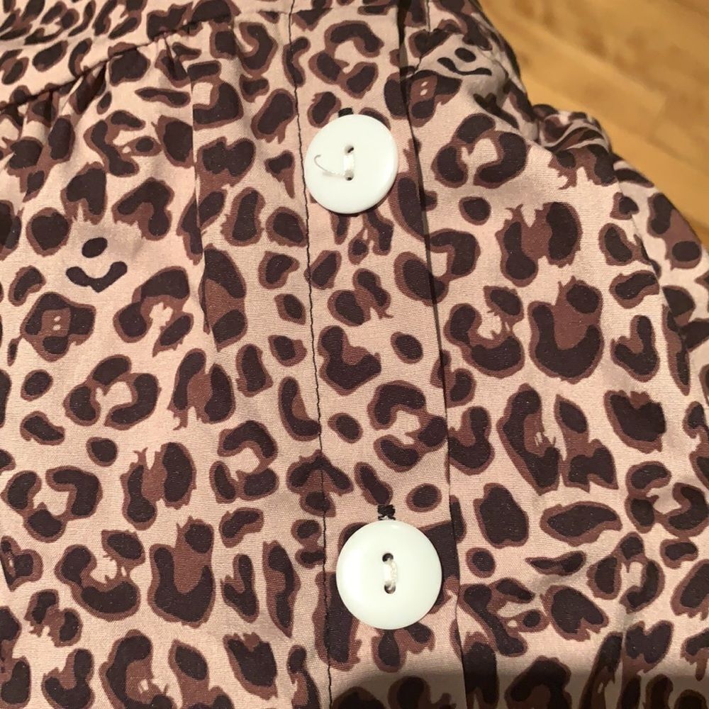 Leopard print button front midi, small - image 6